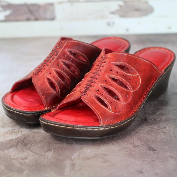 Nurture Comfort Sandals Slides 9.5M Red - Picture 4 of 7